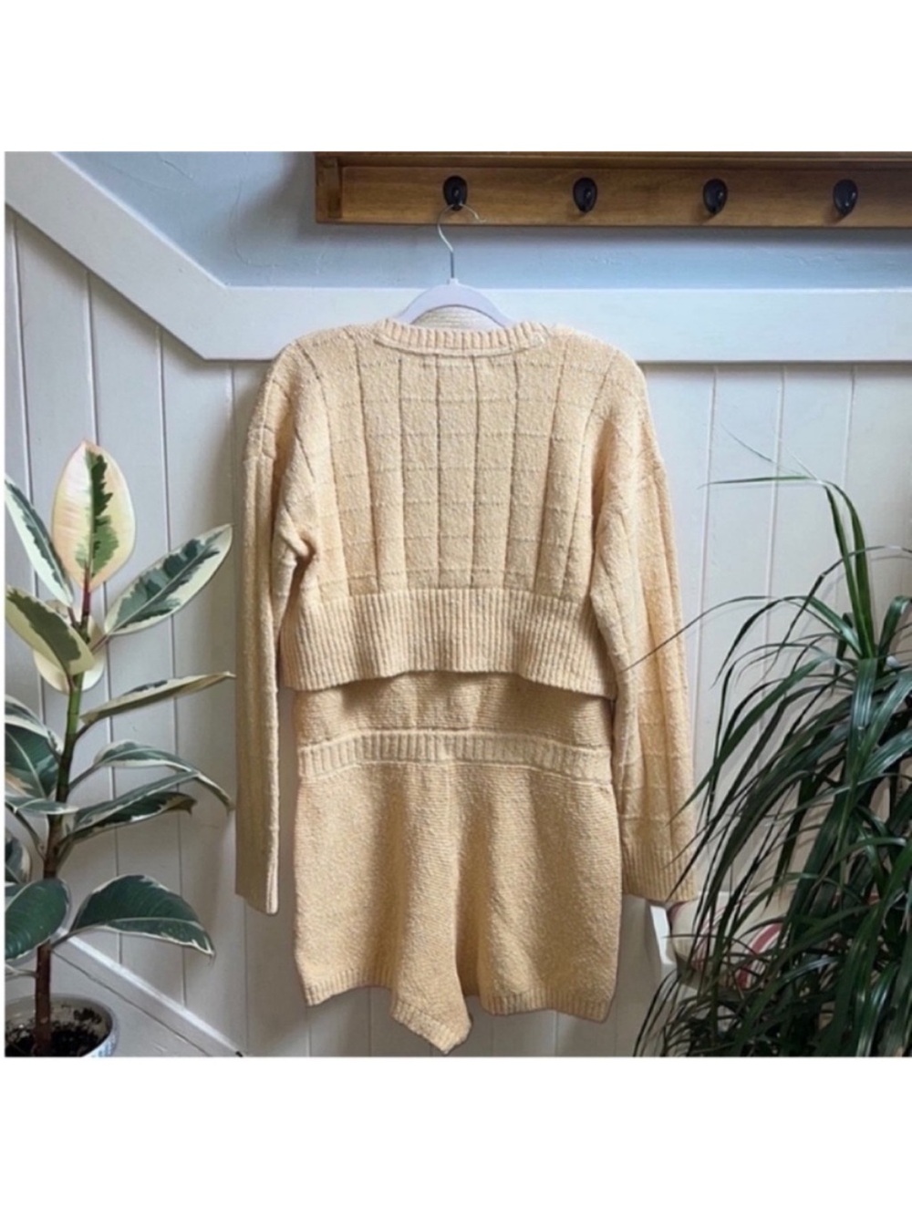 NWOT Free People Beach Declan Knit Sweater Set in Sunset Gold 100% Cotton - Picture 4 of 11